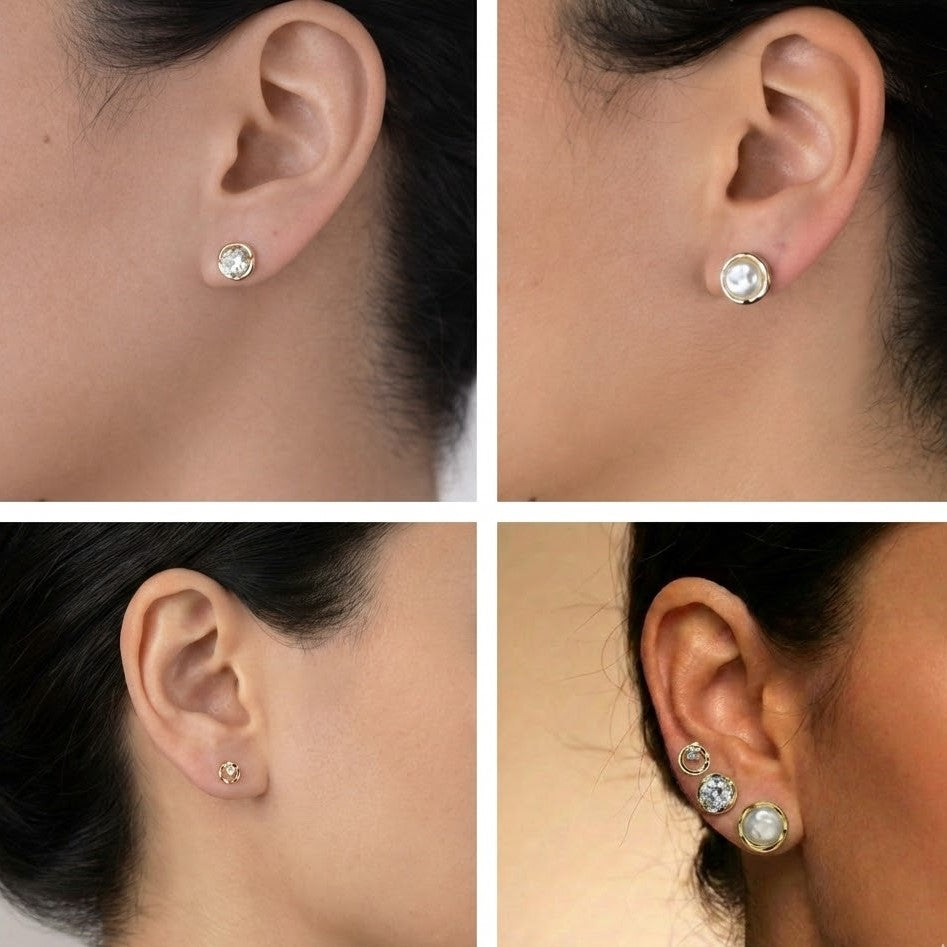 Emilia B2017 earrings - Gold on model A