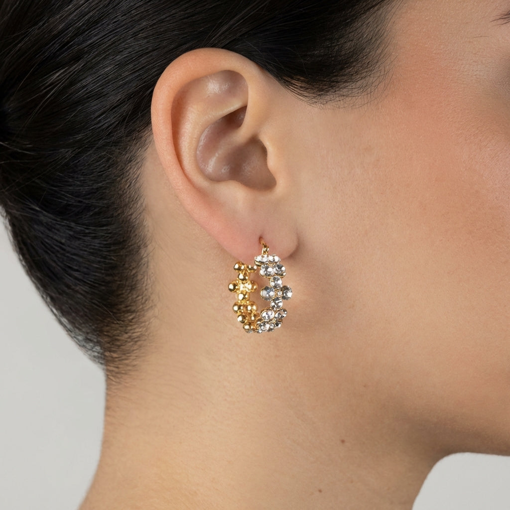 Emilia S3016 earrings - Gold on model A