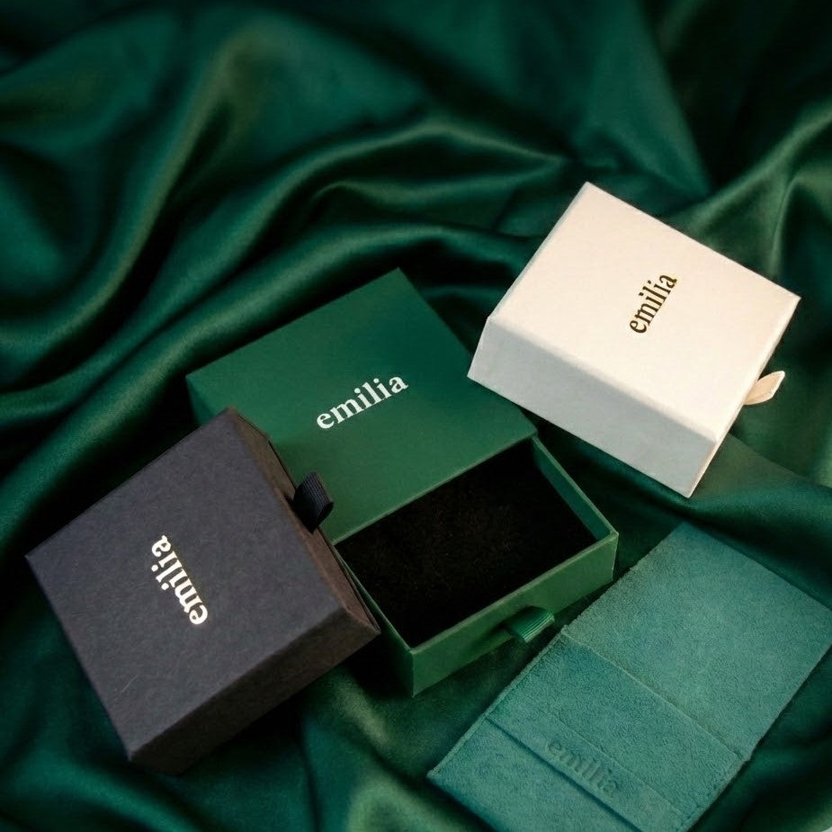 Gift box containing drop earrings